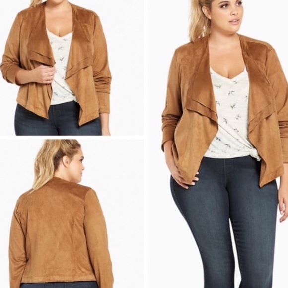 Torrid Flyaway Faux Suede Jacket - Picture 1 of 4